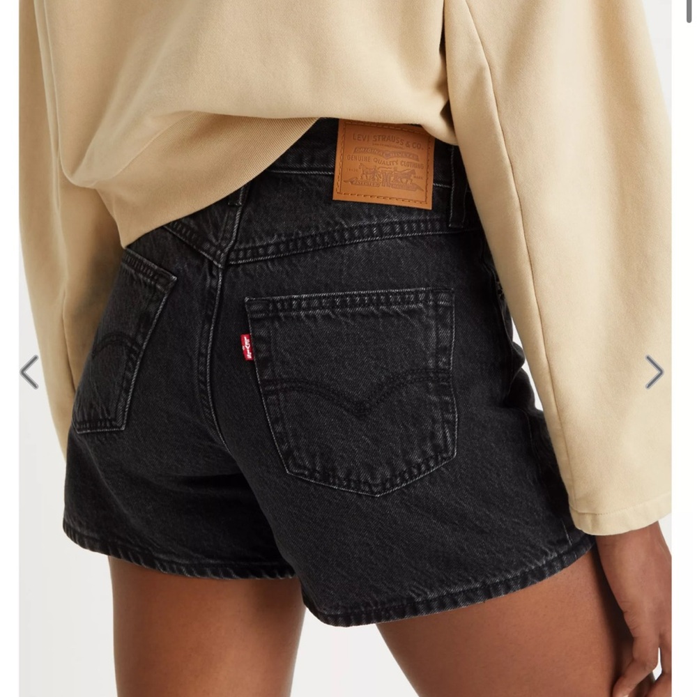 Levi's Black 80s Mom Denim Shorts